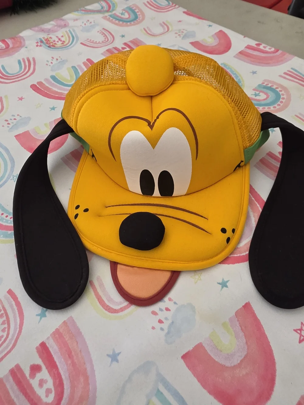 Disney Pluto Character Hat with Ears and Glass Cup